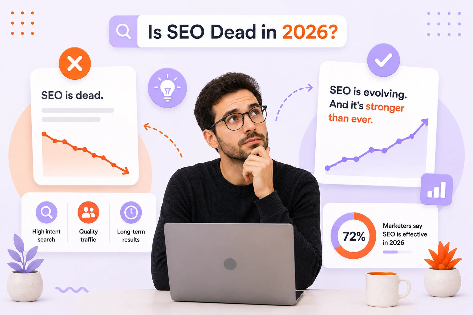 Is SEO dead in 2026 — search results showing AI Overview above local map pack