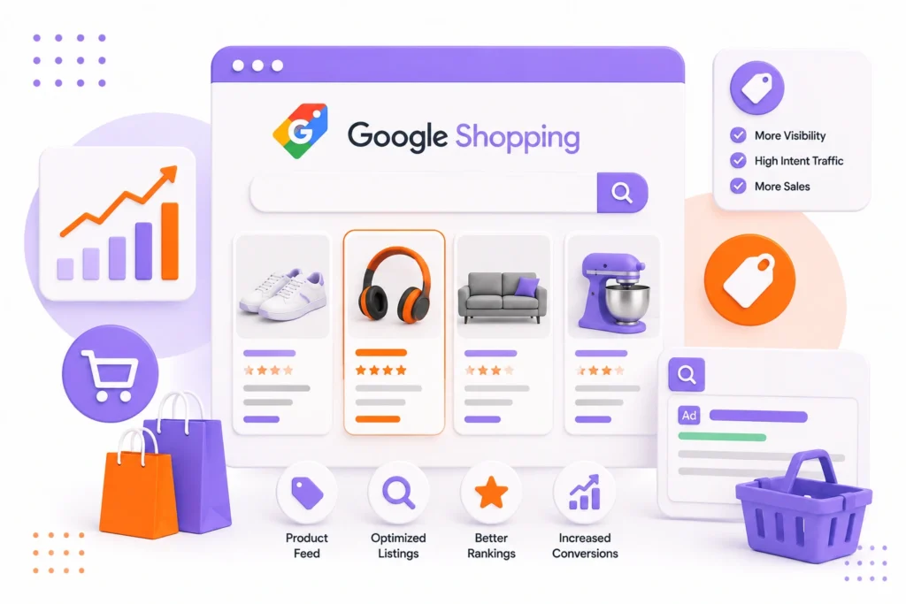 Google Shopping продуктови карти в резултатите на Google със снимка и цена